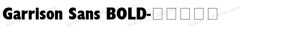 Garrison Sans BOLD字体转换